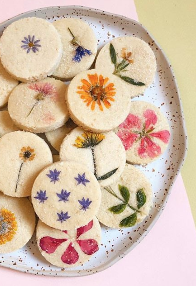Edible Flower Cookies for Tu B’Shvat