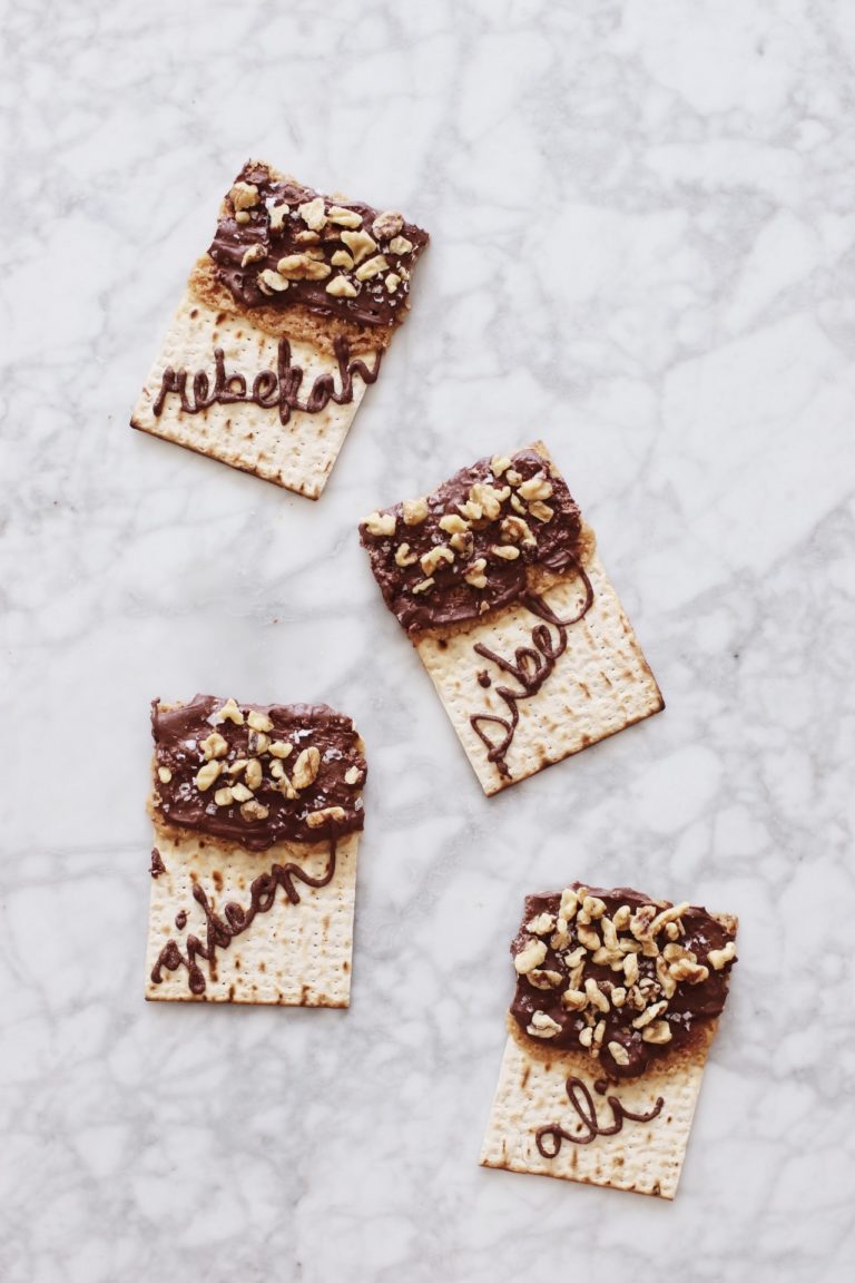 Matzah Toffee Place Cards