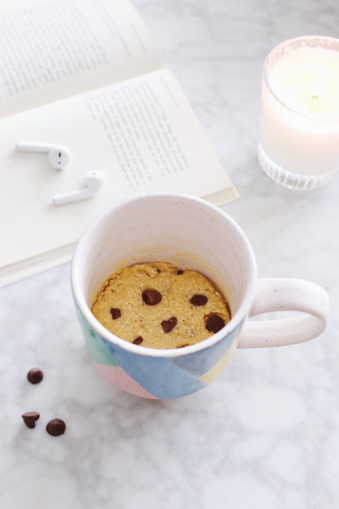Single-Serving Chocolate Chip Mug Cookie for Passover