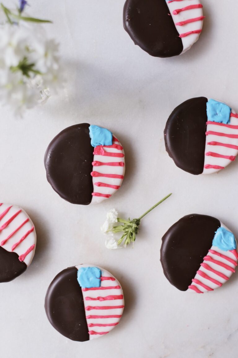 Black-and-White Flag Cookies for the Fourth