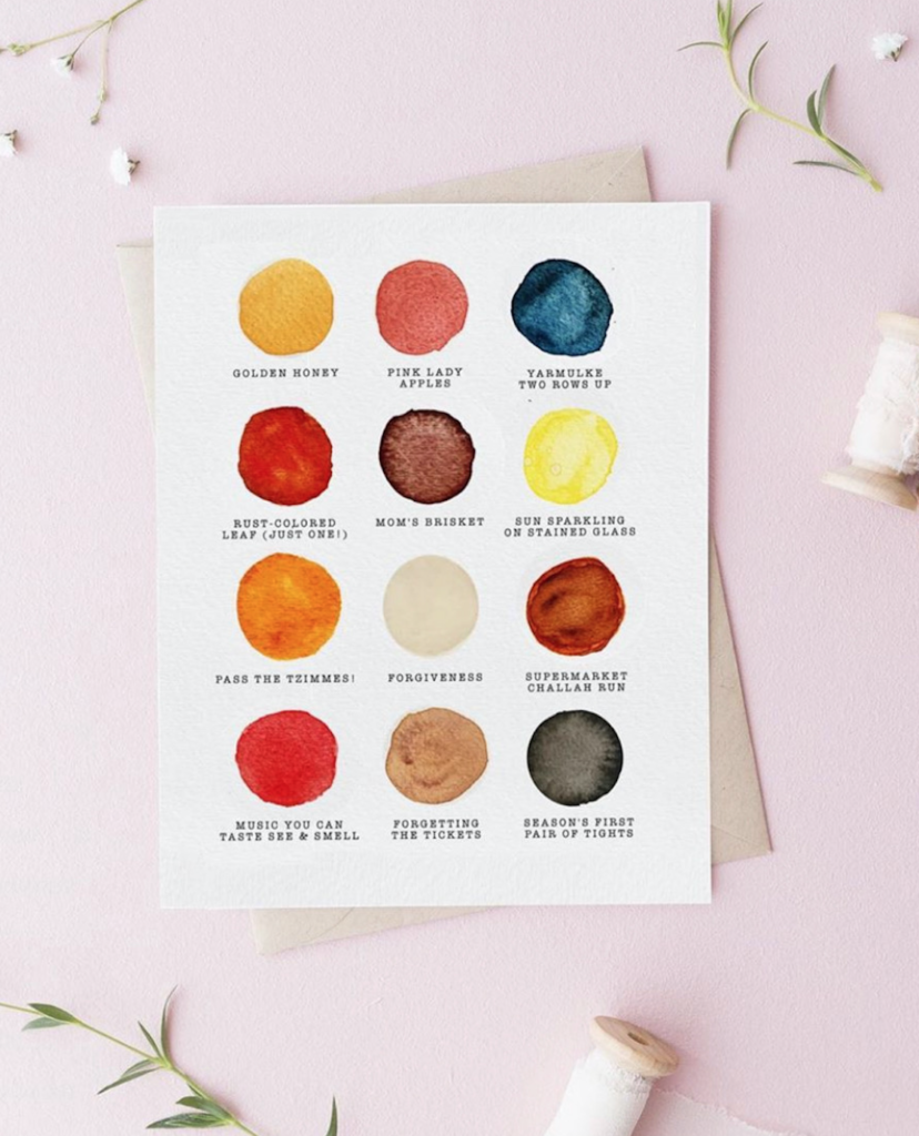 DIY Rosh Hashanah Palette Cards