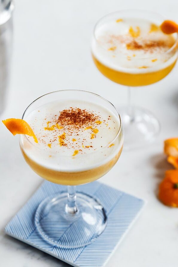 hanukkah cocktail with clementine