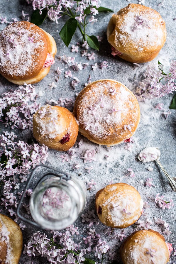 hanukkah dessert recipes  strawberry doughnuts