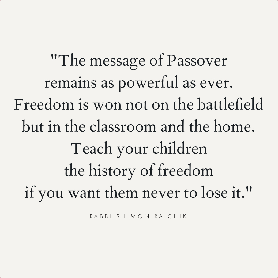 passover quotes rabbi shimon raichik