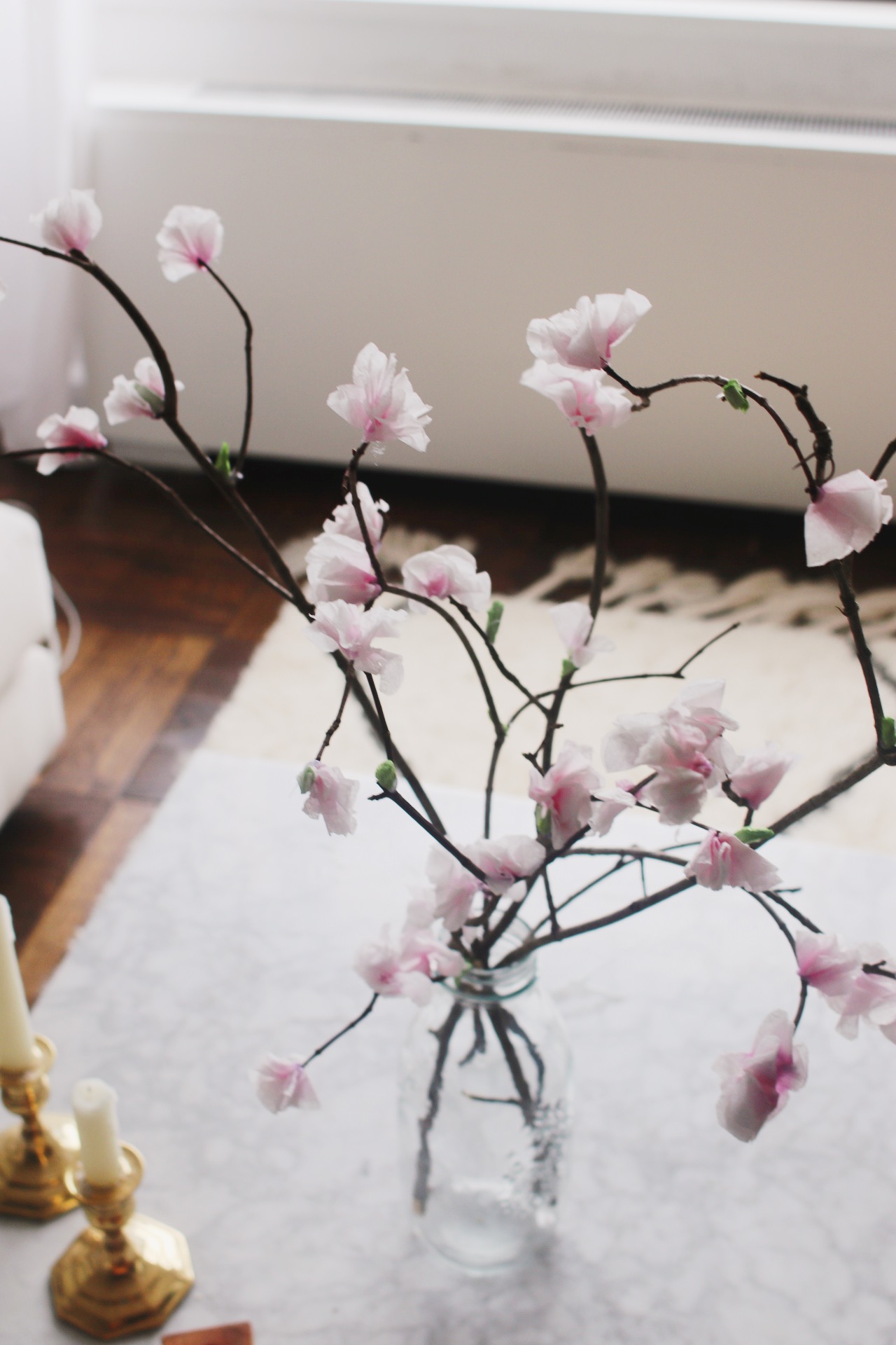 paper cherry blossoms centerpiece