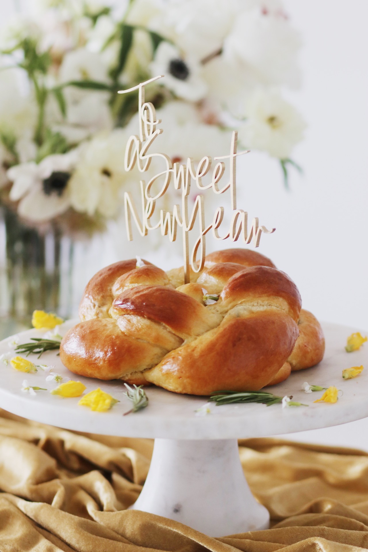 to a sweet new year challah topper rosh hashanah 